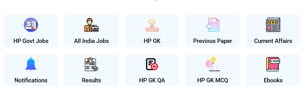 LatestHpGovtJob Categories - HP Govt Jobs, All India Jobs, HP GK, Previous Papers, Current Affairs, Notifications, Results, HP GK QA, HP GK MCQ, Ebooks